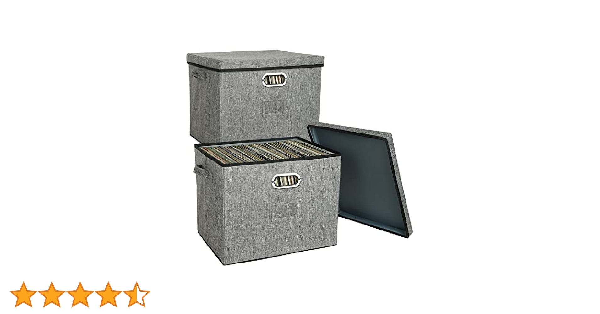 Amazon｜12インチのビニールレコード用収納ボックス（蓋と